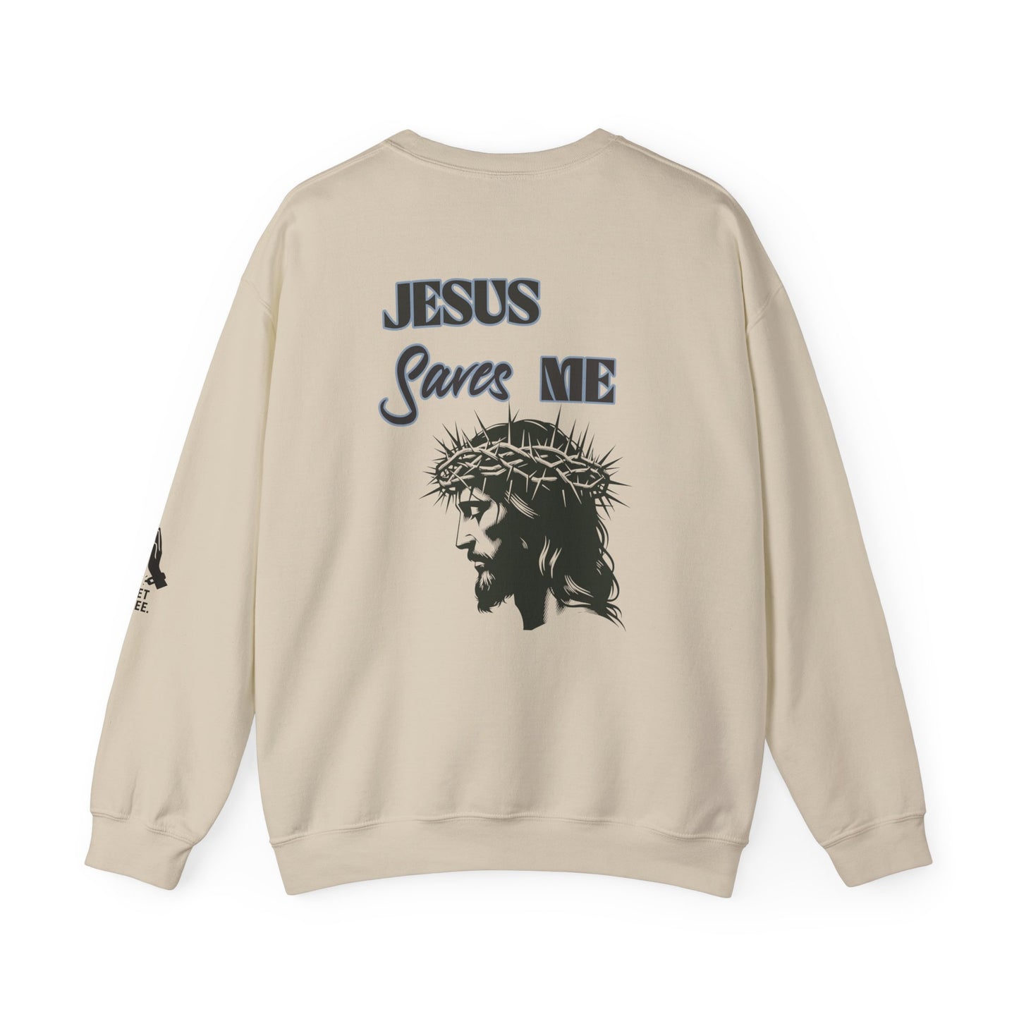Faith-Inspired Unisex Crewneck Sweatshirt - Jesus Saves Me Design