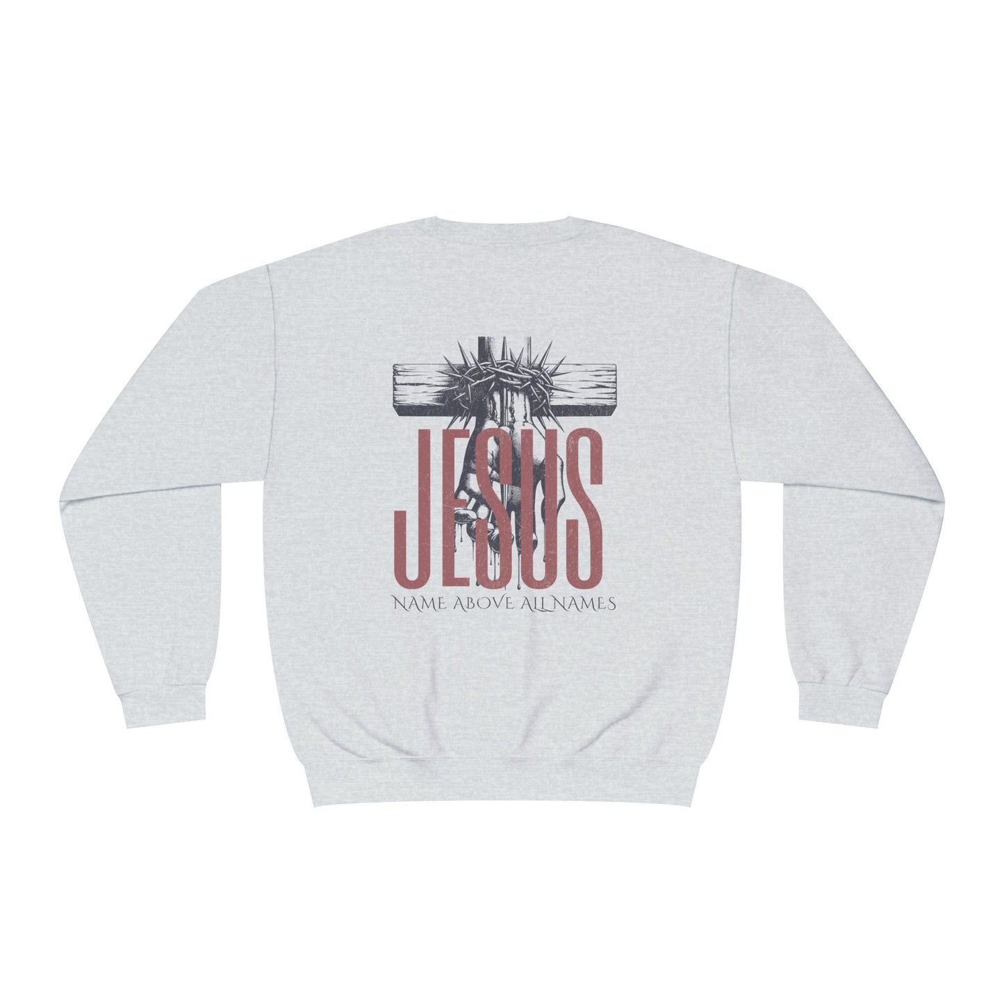 Faith-Inspired Unisex Crewneck Sweatshirt - 'Jesus, Name Above All Names'