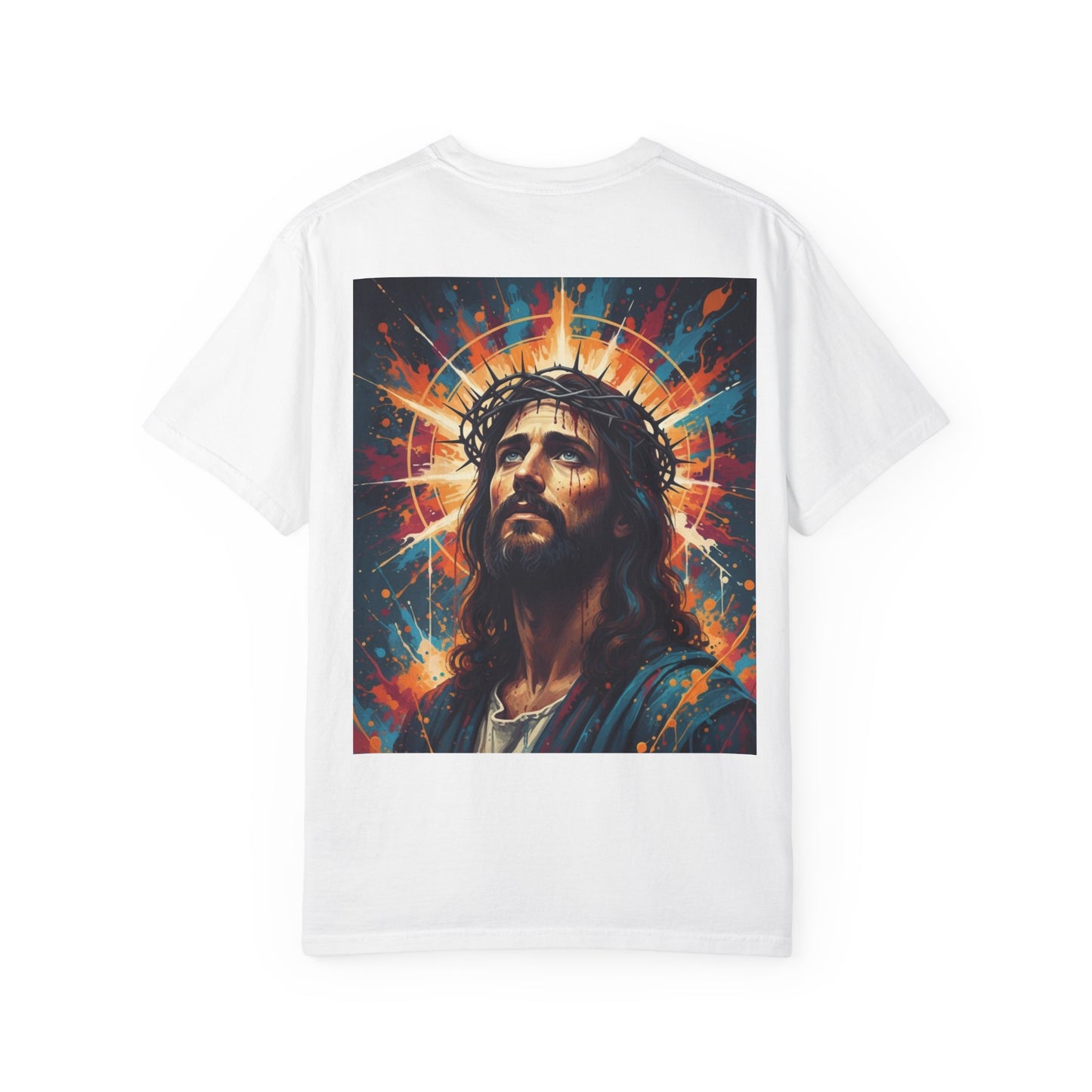 Jesus Portrait T-Shirt — Artistic Crown of Thorns Graphic Tee