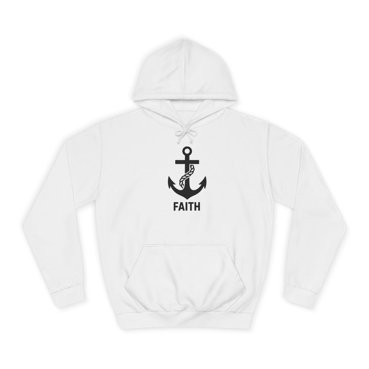 Faith Anchor Unisex College Hoodie, Inspirational Apparel, Christian Gift, College Sweatshirt, Religious Hoodie, Casual Wear, Everyday Style