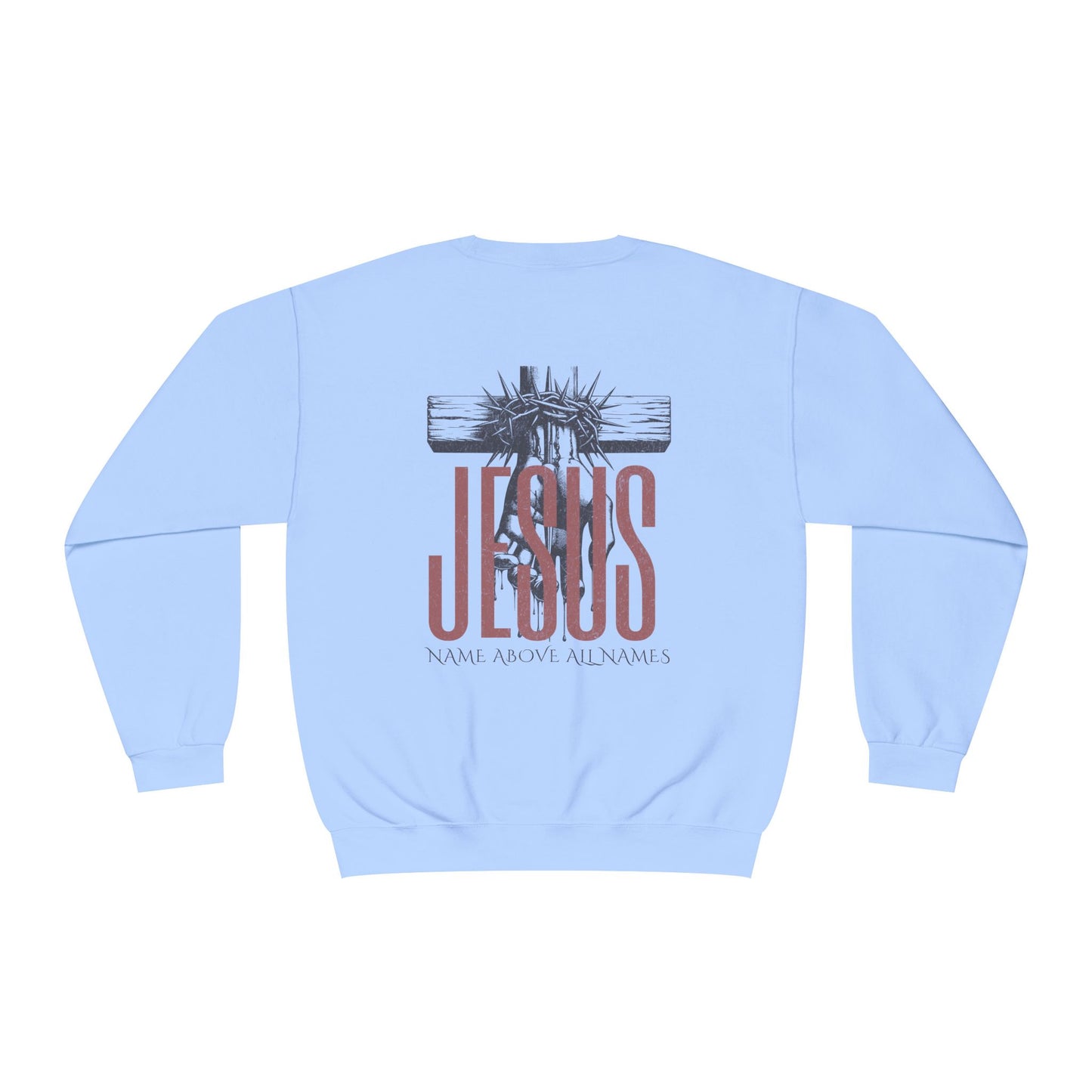 Faith-Inspired Unisex Crewneck Sweatshirt - 'Jesus, Name Above All Names'