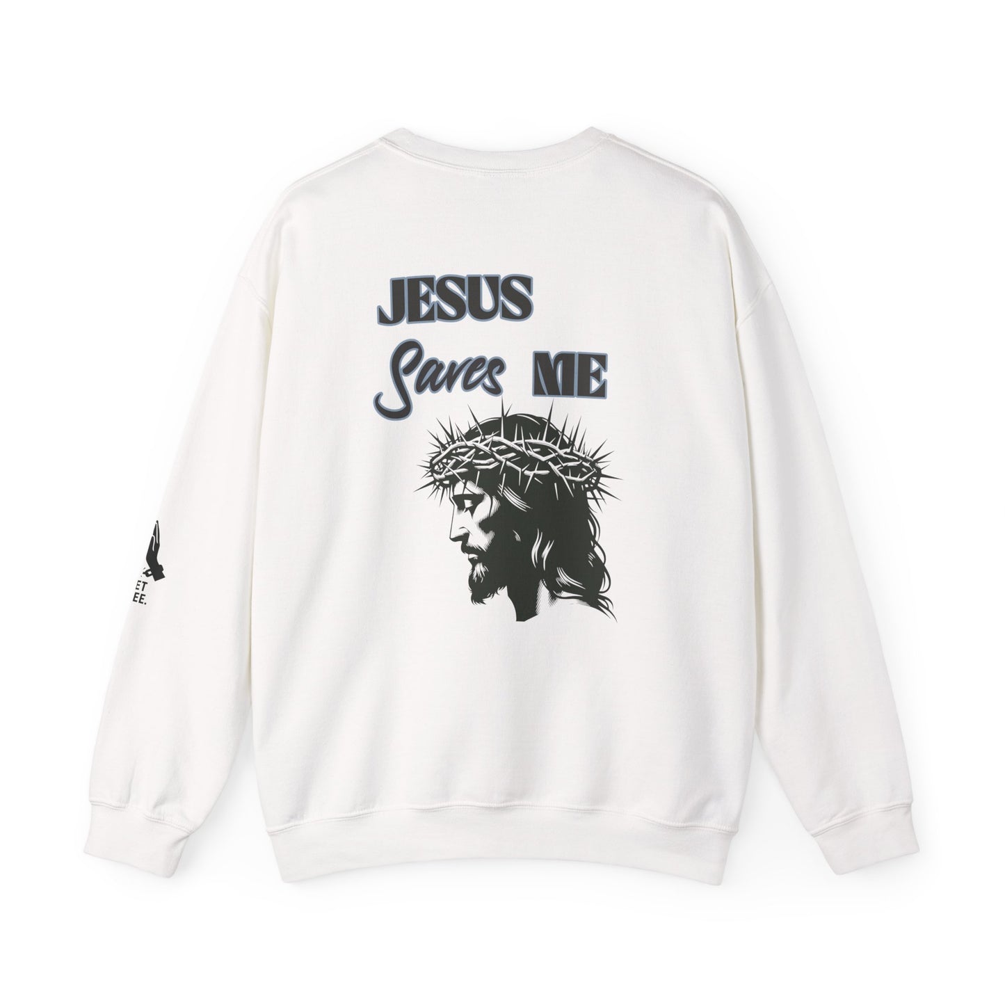 Faith-Inspired Unisex Crewneck Sweatshirt - Jesus Saves Me Design