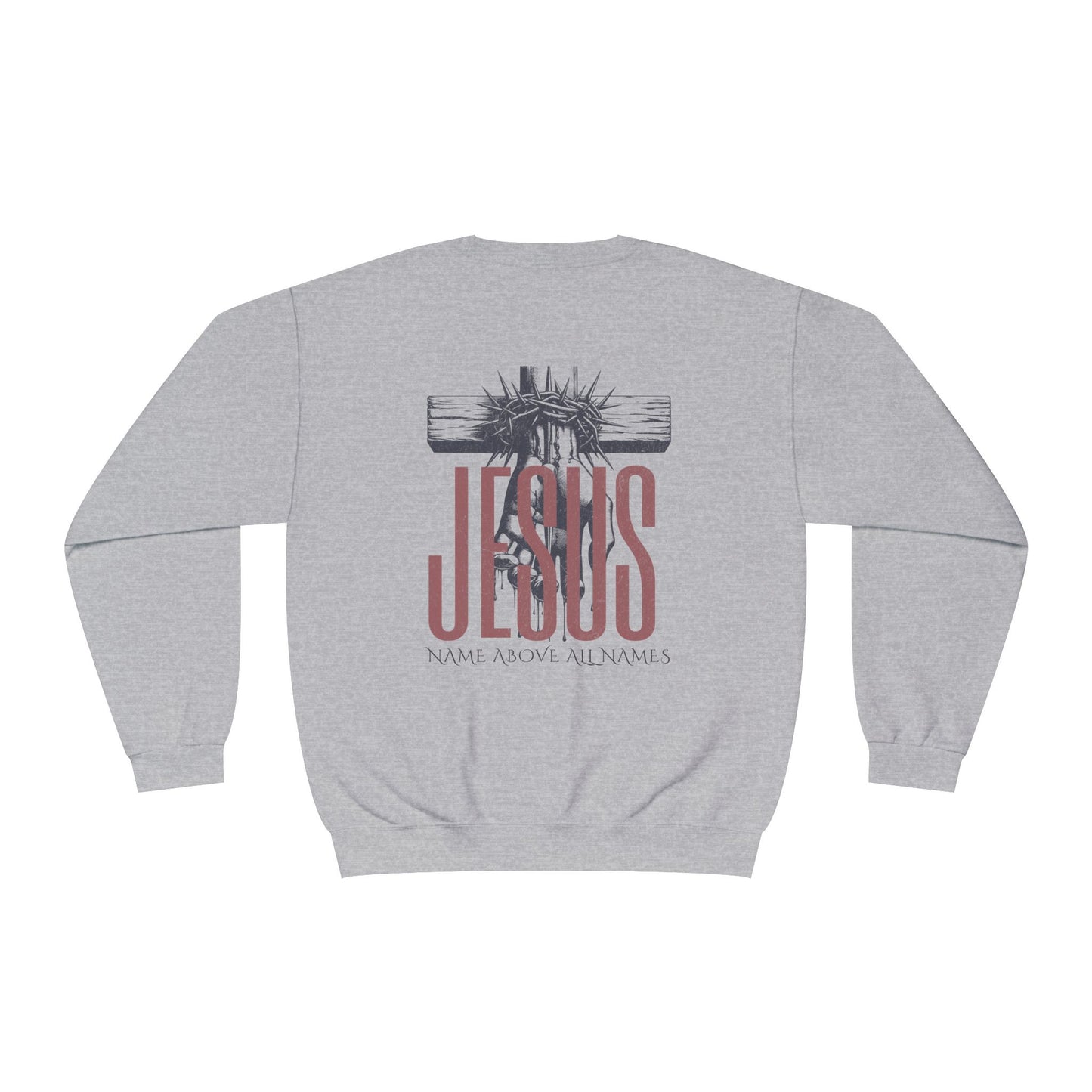 Faith-Inspired Unisex Crewneck Sweatshirt - 'Jesus, Name Above All Names'