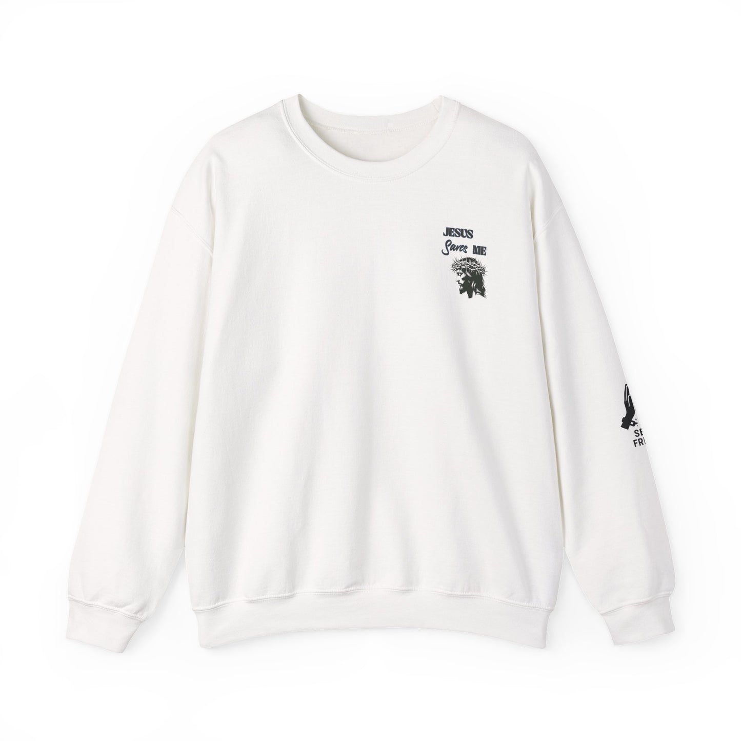 Faith-Inspired Unisex Crewneck Sweatshirt - Jesus Saves Me Design