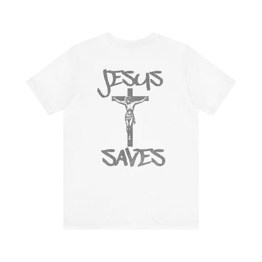 Inspirational Christian Tee, Jesus Saves Shirt, Faith-Based Apparel, Unisex Religious T-Shirt, Spiritual Gift, Church Wear